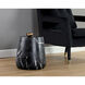 Aries 16 X 15 inch Marble Look / Black Outdoor End Table